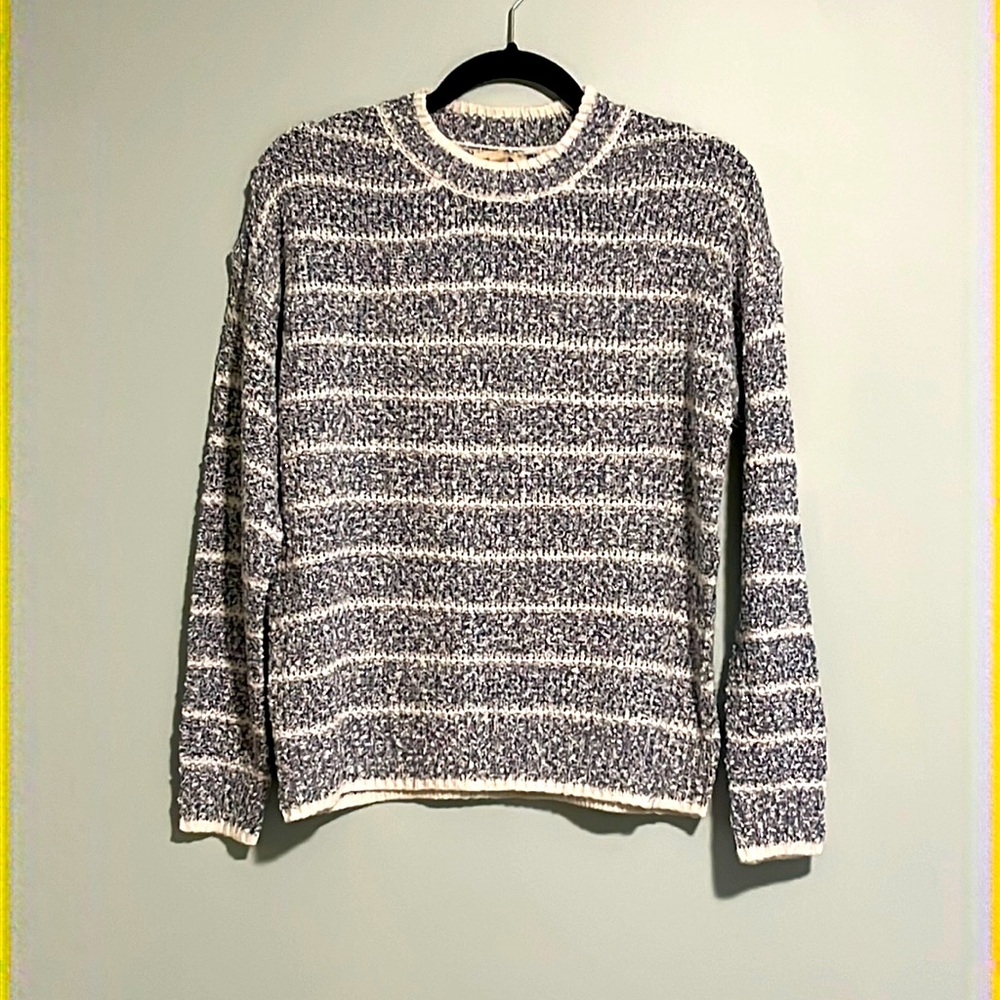 Mystree small blue shimmery striped sweater. Never worn.